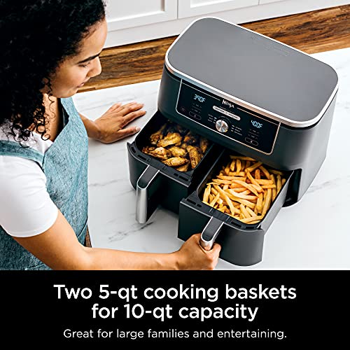 Ninja Foodi 10 Quart 6-in-1 DualZone XL 2-Basket Air Fryer DZ401