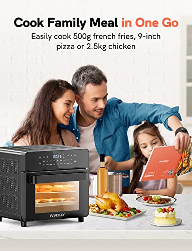 INVOLLY 18 in 1 Heißluftfritteuse Oven, 15 L