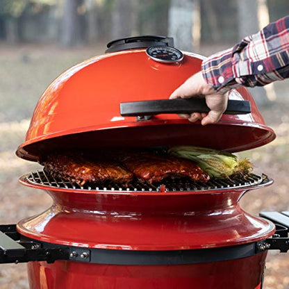 Wasserkocher Joe Charcoal Grill in Red mit Hinged Lid