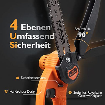 XIAZIR Mini Chainsaw 6 inch Cordless