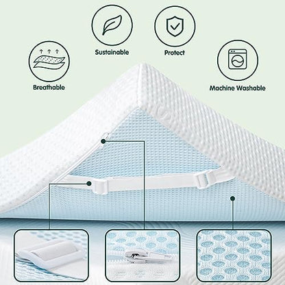 CHUN YI 3 inch Thick Einzel Memory Foam Mattress Topper