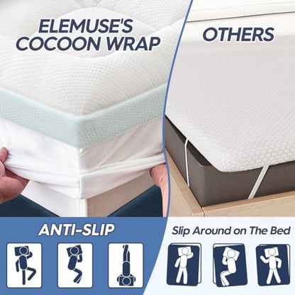 ELEMUSE Doppel-layer Memory Foam Mattress Topper