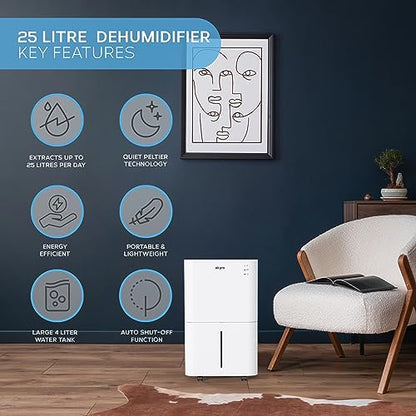Air Pro 25 L/Tag Digitaler Luftentfeuchter – WLAN-App – großer 4-L-Tank