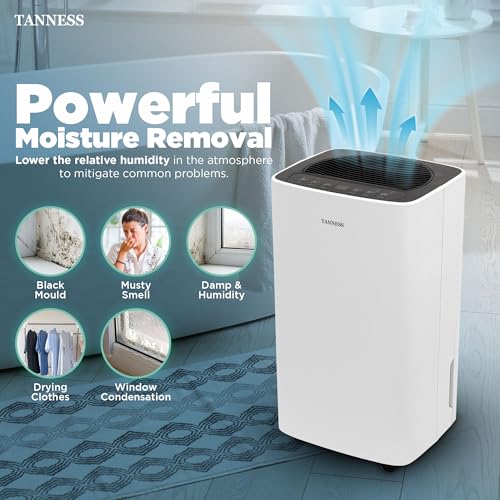 TANNESS 12 L Luftentfeuchter, Luftentfeuchter für Zuhause