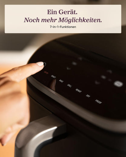 COSORI Turbo Tower Pro Smart Airfryer, 10,8L Keramikbeschichtung Heißluftfritteuse, DualBlaze-Technologie und WLAN-Steuerung, Silbergrau, Grau Silber