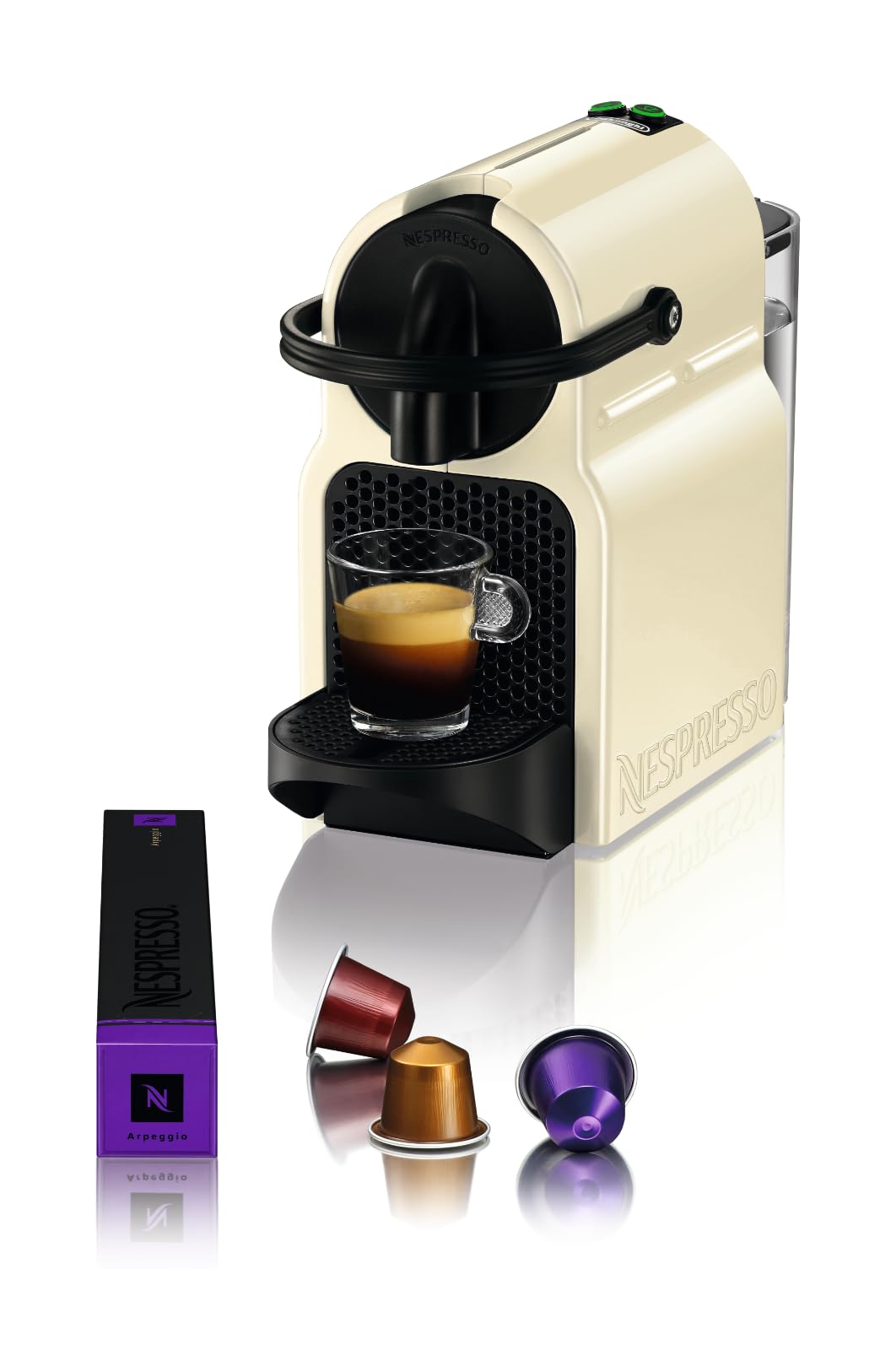 NESPRESSO DE’LONGHI Inissia Creme Weiß Original Kapselmaschine EN80.CW