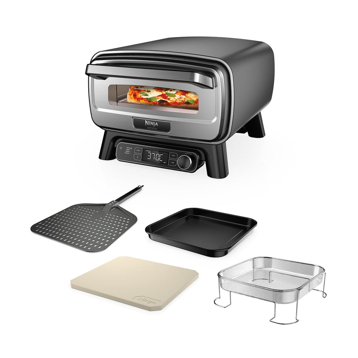 Ninja Artisan Outdoor-Pizzaofen & Heißluftfritteuse, 4 Funktionen, Grau