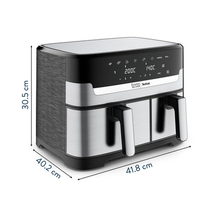 Jamie Oliver by Tefal Dual Drawer Heißluftfritteuse 8,3 L – Airfryer