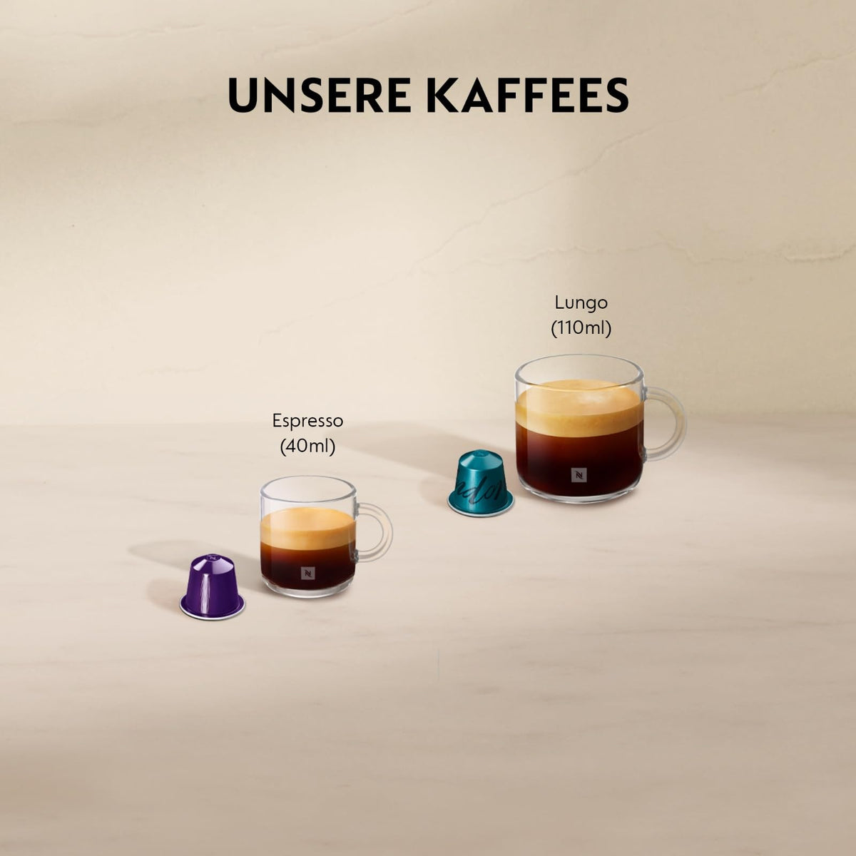NESPRESSO DE’LONGHI Inissia Creme Weiß Original Kapselmaschine EN80.CW