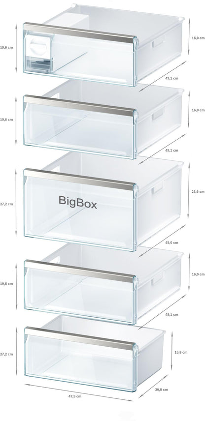 Bosch Hausgeräte GSN54AWDV Serie 6 Freistehender XXL-Gefrierschrank/A+++ / 176 x 70 cm / 188 kWh/Jahr/weiß / 360 l/IceTwister/BigBox