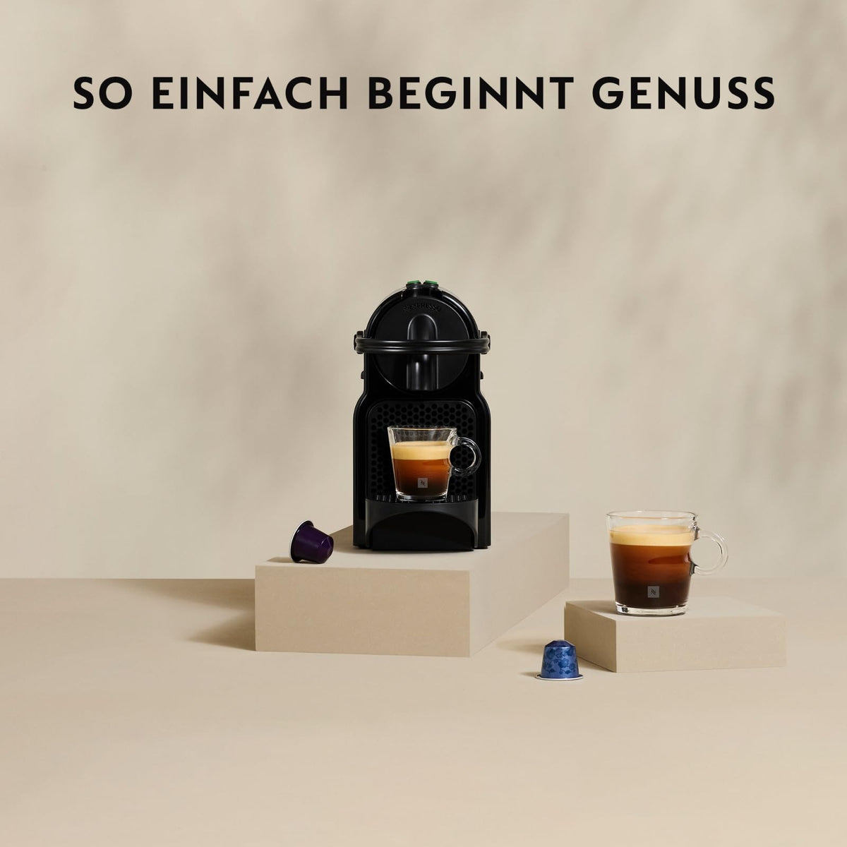 NESPRESSO DE’LONGHI Inissia Creme Weiß Original Kapselmaschine EN80.CW