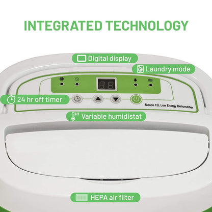 Meaco 12L Low Energy Dehumidifier and Air Purifier