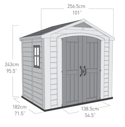 Keter Factor 8 x 6 ft Outdoor Storage Shed