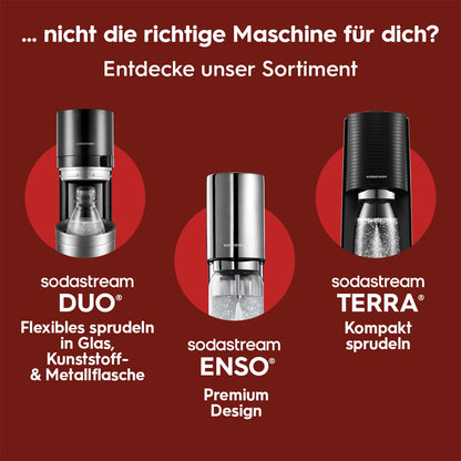 SodaStream Crystal 3.0 Wassersprudler mit 2x Quick-Connect CO2-Zylinder und 2x Glaskaraffen