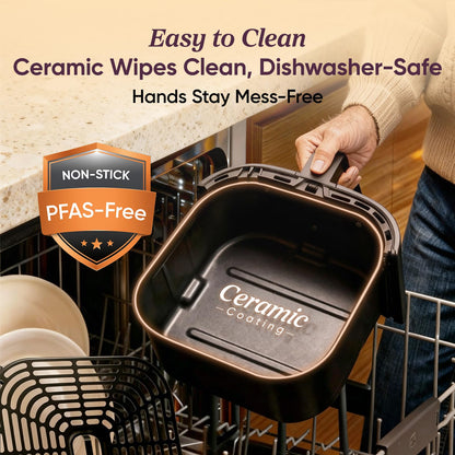 Cosori Air Fryer Pro LE 5 Qt, 9-in-1, Ceramic Coating, Shake Reminder, Grey