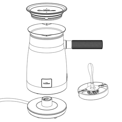 Hotel Chocolat Velvetiser Hot Chocolate Machine Complete Starter Kit, Copper