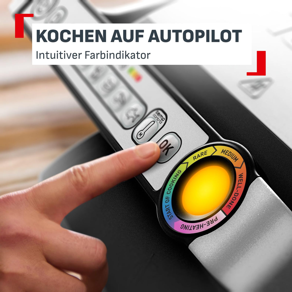 Tefal OptiGrill+ Kontaktgrill, 6 Programme, Garstufenanzeige, abnehmbare Platten, manueller Modus, optimal Grillergebnisse dank Messung der Dicke, Elektrogrill, Edelstahl, GC712D12