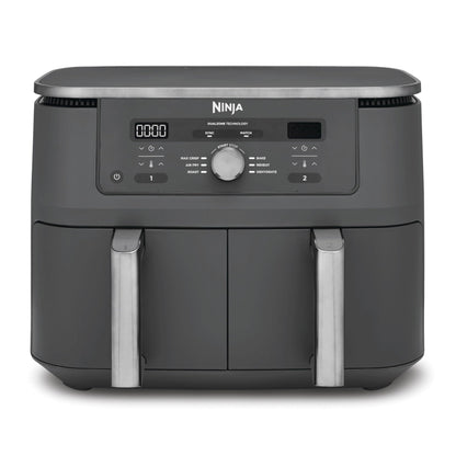 Ninja Dual Zone Digital Hot Air Fryer, 9.5L, 6-in-1, Metallic Grey
