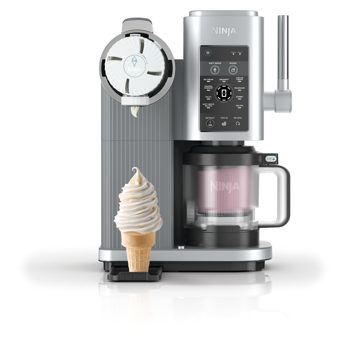 Ninja CREAMi Scoop & Swirl Eismaschine, 13 Funktionen, Platinsilber