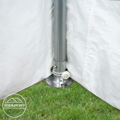 TOOLPORT Hochwertiges Partyzelt 4x6 m Pavillon Zelt PE Plane 450 N Gartenzelt Festzelt Wasserdicht weiß