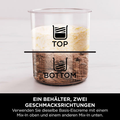 Ninja CREAMi Deluxe Eis- & Eisgetränkmaschine, 2 Becher, Silber