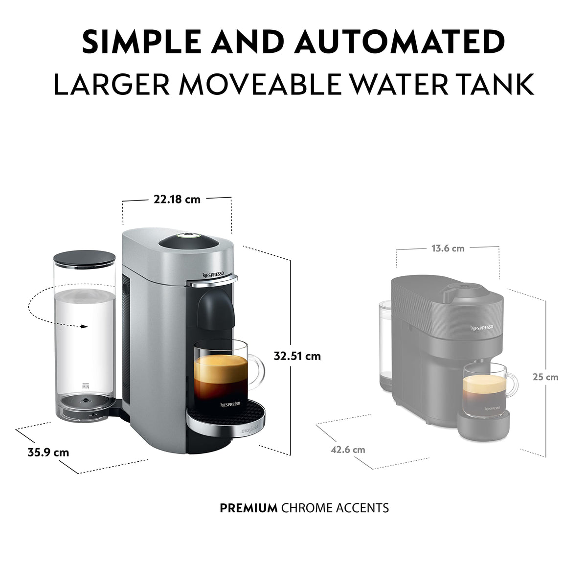 Nespresso Vertuo Plus Automatische Kapsel-Kaffeemaschine