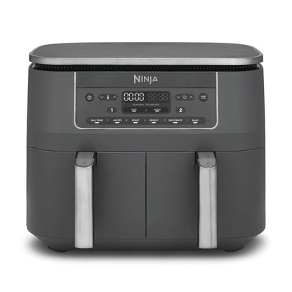 Ninja Dual Zone digitale Heißluftfritteuse, 7,6 L, 6-in-1, Metallic Grau