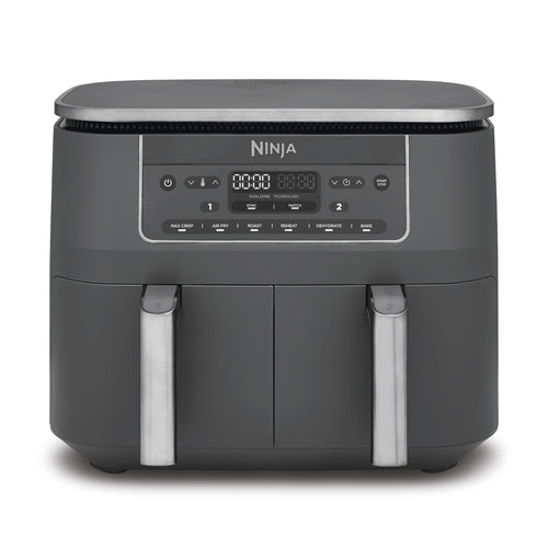 Ninja Dual Zone digitale Heißluftfritteuse, 7,6 L, 6-in-1, Metallic Grau