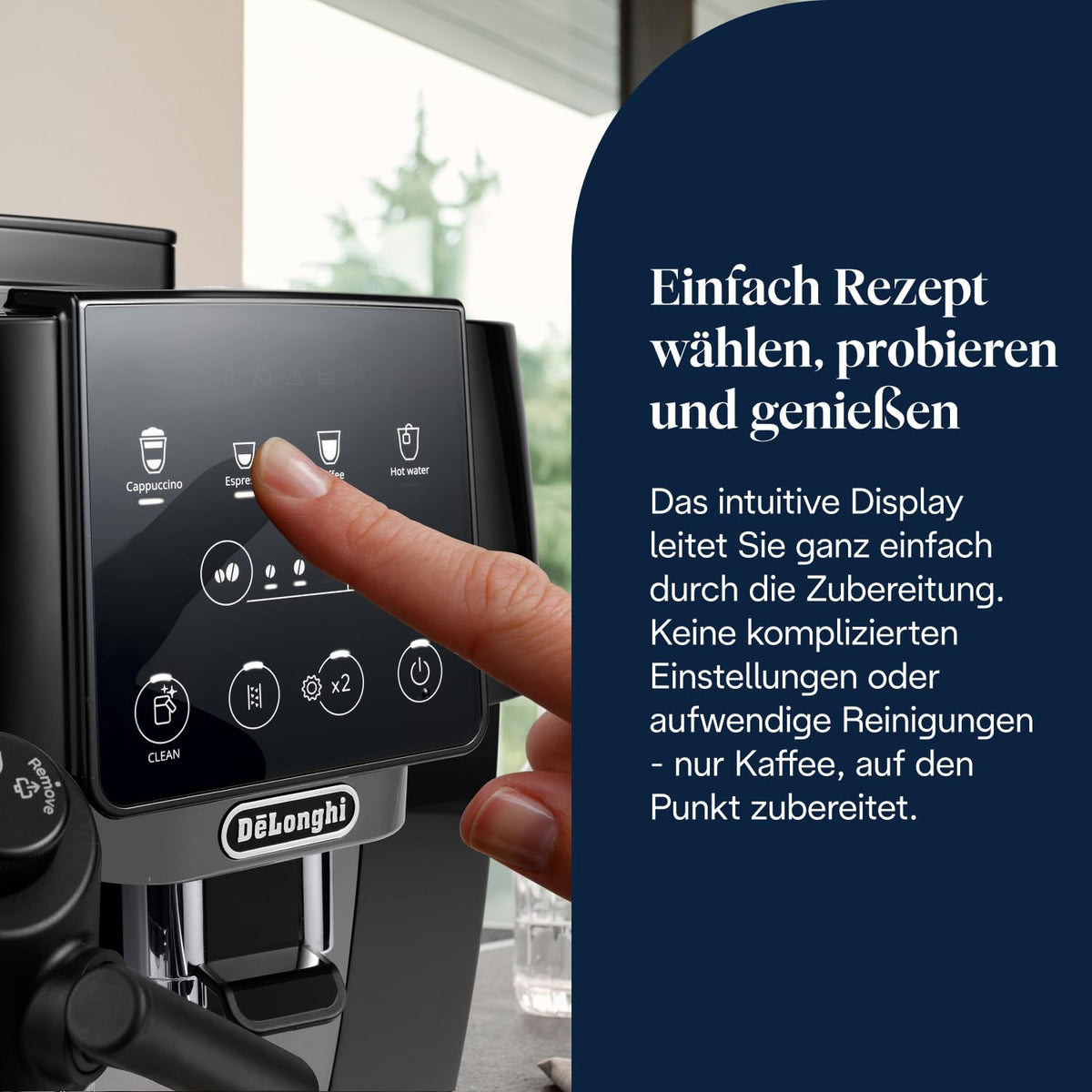 De'Longhi Magnifica Start - Kaffeevollautomat 4 Getränke Schwarz-Grau