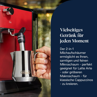 De'Longhi Dedica Style - Espressomaschine mit Manuellem Milchaufschäumer