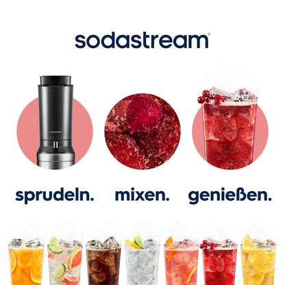 SodaStream Crystal 3.0 Wassersprudler mit 2x Quick-Connect CO2-Zylinder und 2x Glaskaraffen