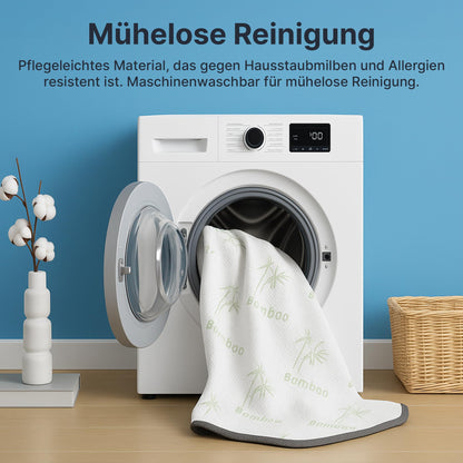 MKS.® Gel Topper 90x200 cm, H3 Matratzentopper mit 7 cm Gel-Memory-Schaum, KomfortKissen Matratzenauflage mit 3D-Luftstrom, Viskoelastische Matratzenauflagen mit abnehmbarem Bambusbezug