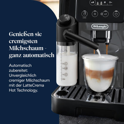 De'Longhi Magnifica Start - Kaffeevollautomat 4 Getränke Schwarz-Grau