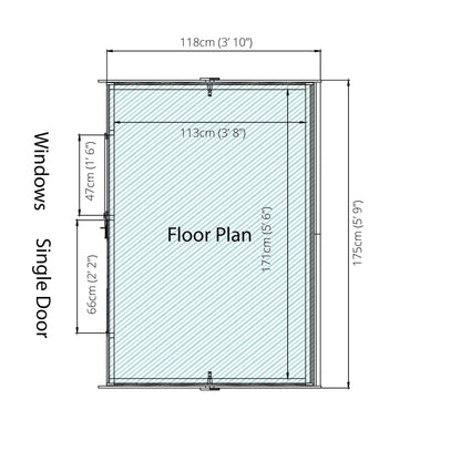 Mercia 6 x 4 Ft Overlap Reverse Apex Shed