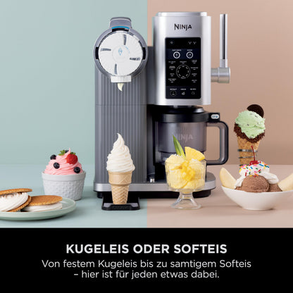 Ninja CREAMi Scoop & Swirl Eismaschine, 13 Funktionen, Platinsilber