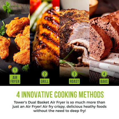 Tower Vortx 5.2L and 3.3L Eco Dual Drawer Air Fryer