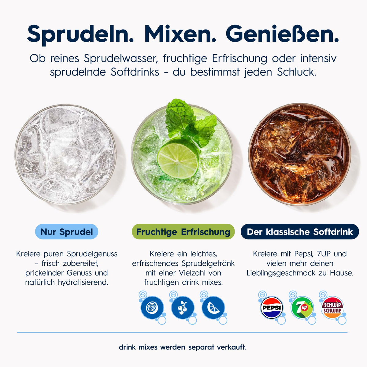 SodaStream CRYSTAL 3.0 Wassersprudler - 2x 0,7L Glaskaraffe & CO2-Zylinder