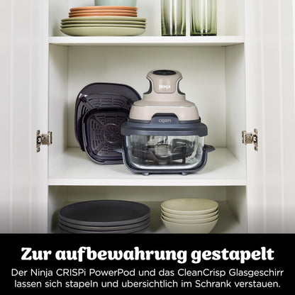 NINJA Heißluftfritteuse "CRISPi PRO 7-in-1 Glas-Air-Fryer Beige AS101EULG