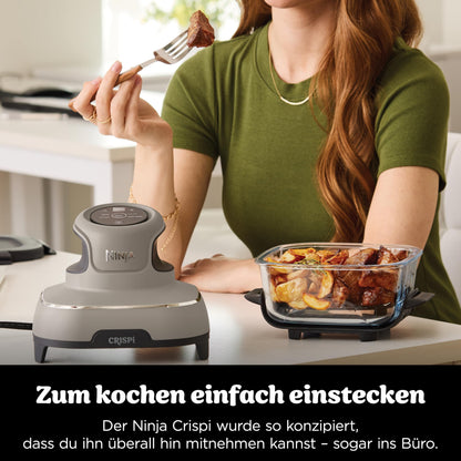 NINJA Heißluftfritteuse "CRISPi PRO 7-in-1 Glas-Air-Fryer Beige AS101EULG