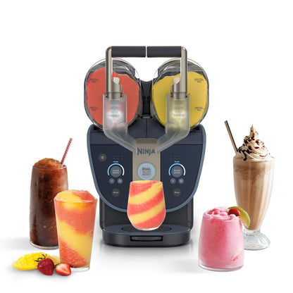 Ninja SLUSHi Twist Smart Frozen Drink Maker with Dual SlushAssist, FS701BL