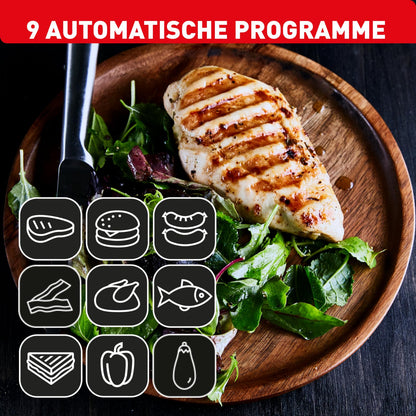 Tefal OptiGrill+ XL Kontaktgrill, 9 Programme, manueller Modus