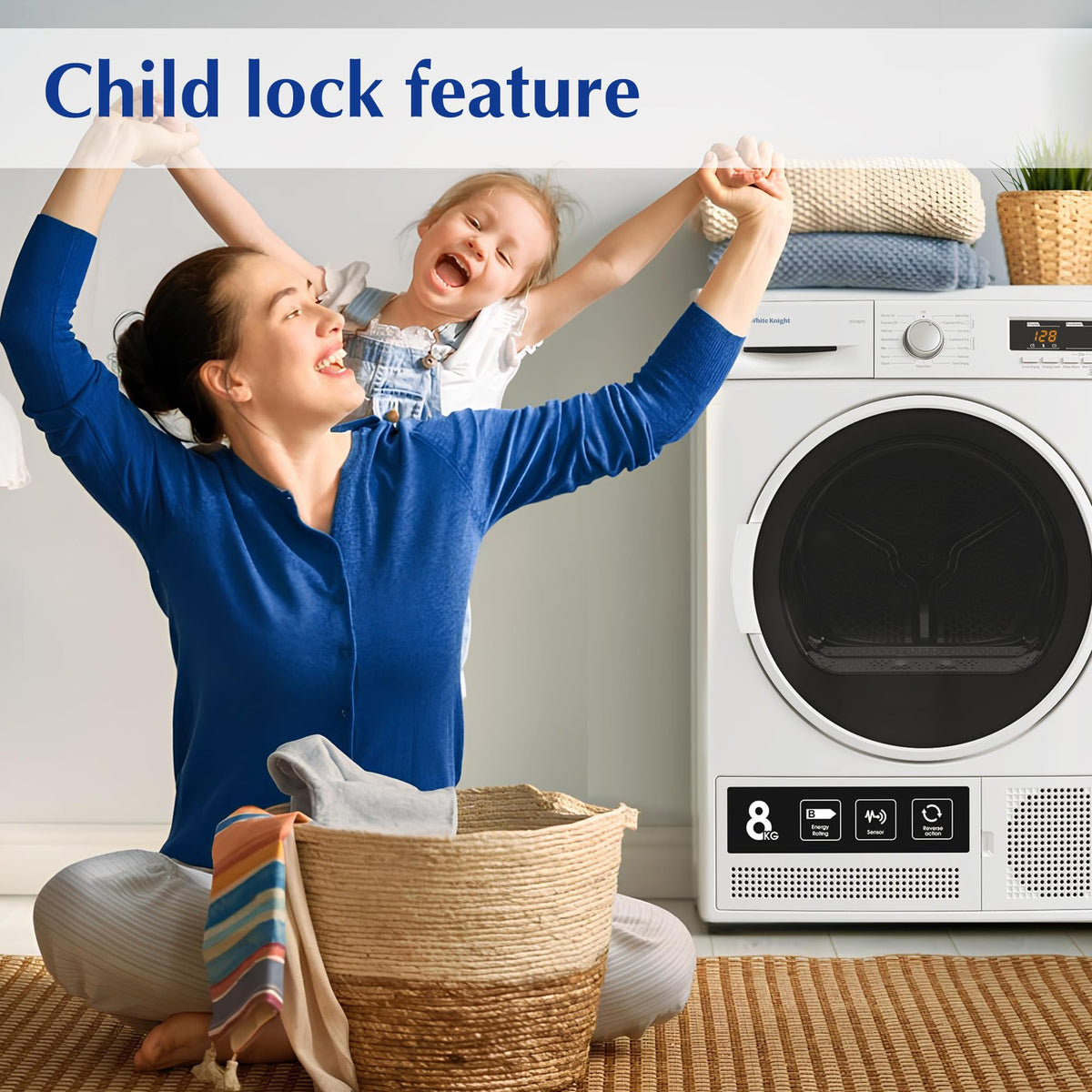 White Knight Condenser Sensor Tumble Dryer 8kg