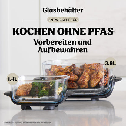 NINJA Heißluftfritteuse "CRISPi PRO 7-in-1 Glas-Air-Fryer Beige AS101EULG
