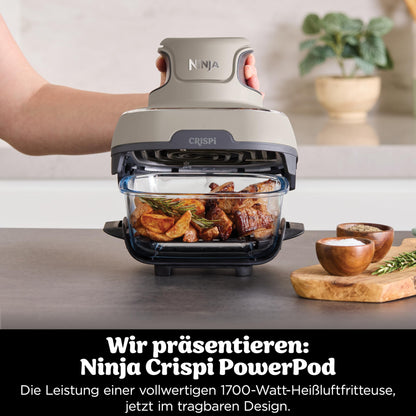 NINJA Heißluftfritteuse "CRISPi PRO 7-in-1 Glas-Air-Fryer Beige AS101EULG