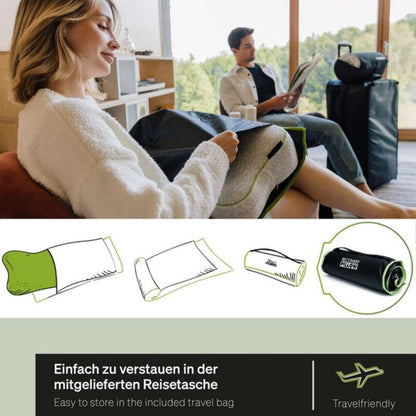BLACKROLL  Recovery Pillow (50 x 30 cm), Kopfkissen für erholsamen Schlaf, ergonomisches Kissen mit Travel Bag für Reisen, Nackenkissen aus Viscose Memory Schaum, Made in Germany