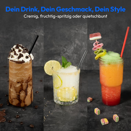MEDION Slush Maschine (2,6 Liter Slush-Eis Kapazität, 1,9 Liter Fassungsvermögen, Slush Ice Maker für Getränke, 5 Getränkemodi, 30-60 Minuten Zubereitungszeit, Kompressor, Slush Eis Maschine, MD12090)