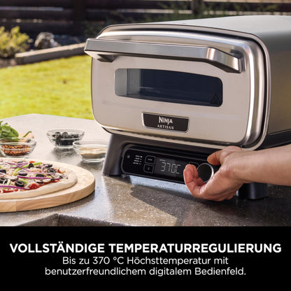 Ninja Artisan Outdoor-Pizzaofen & Heißluftfritteuse, 4 Funktionen, Grau