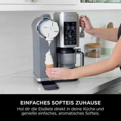 Ninja CREAMi Scoop & Swirl Eismaschine, 13 Funktionen, Platinsilber