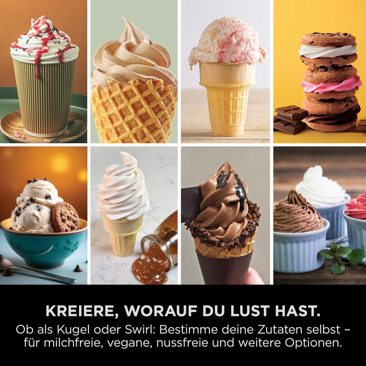 Ninja CREAMi Scoop & Swirl Eismaschine, 13 Funktionen, Platinsilber
