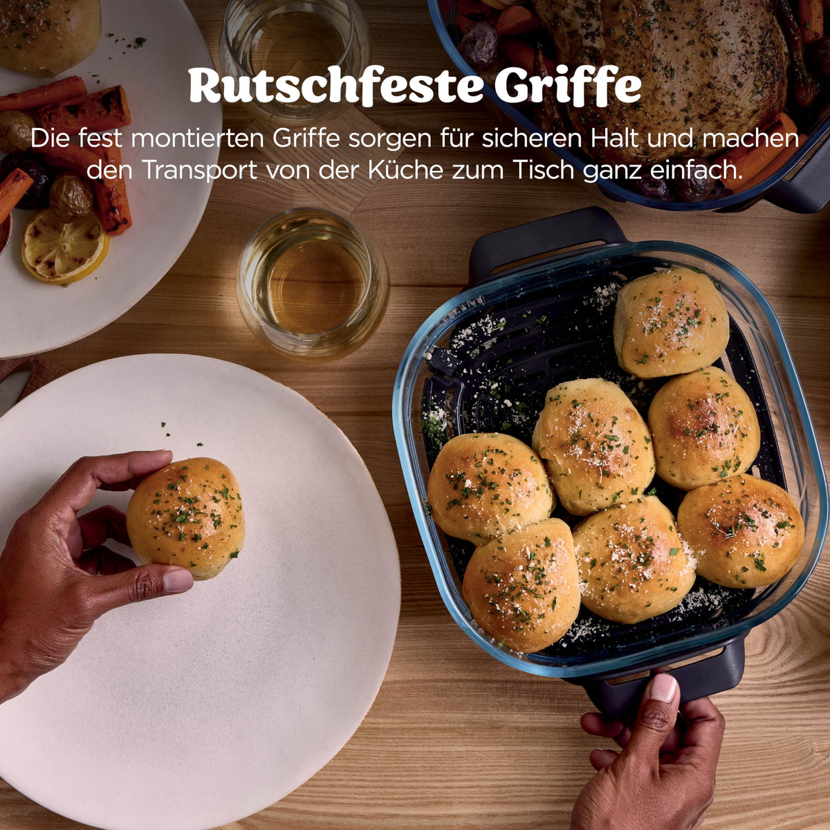 Ninja CRISPi PRO XL Glas-Heißluftfritteuse (Air-Fryer), Weiß AS090EUWH